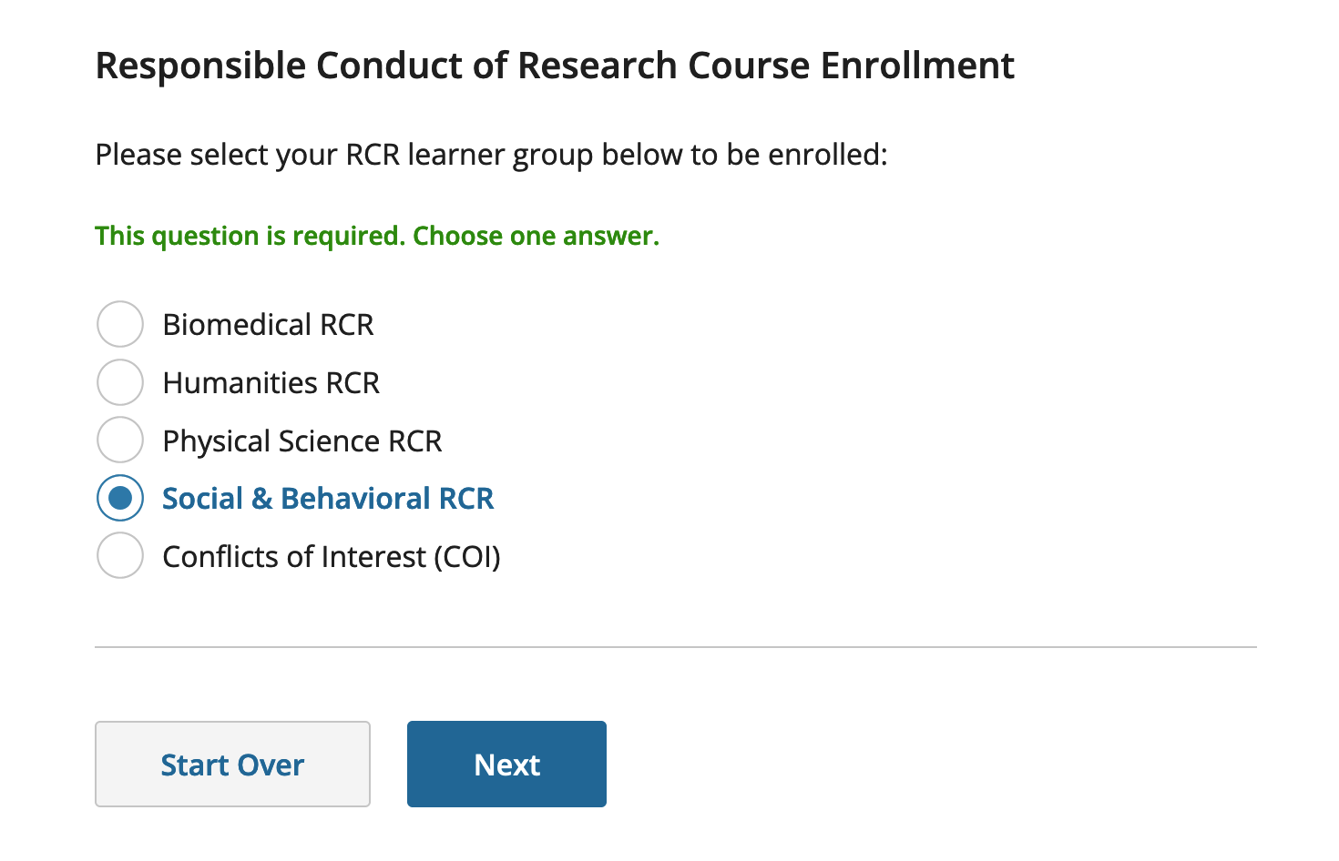 Social and Behavioral RCR